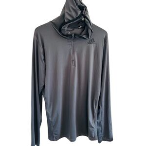 Adidas Charcoal Long Sleeve Hoodie Pullover
